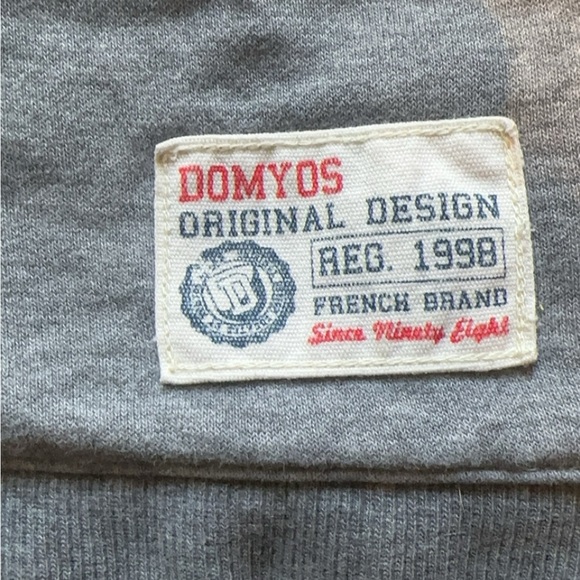 Domyos grey large hooded sweatshirt front pocket zipper relaxed fit comfy warm - Picture 6 of 7